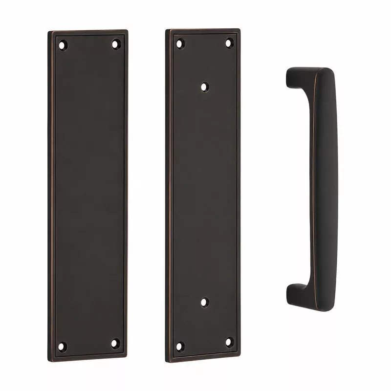 12 Inch Solid Brass Modern Urban Modern Push & Pull Door Set