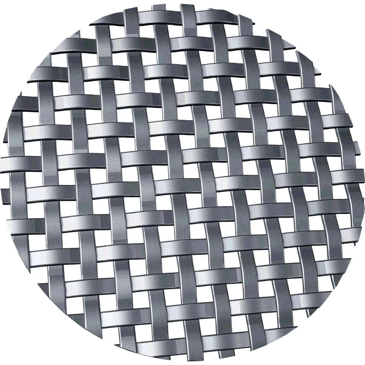 .1875" Flat Square Decorative Grille - Satin Nickel, 36" W x 24" L Sheet