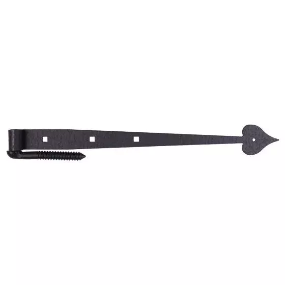 20 1/4 Inch Rough Iron Heart Strap Hinge