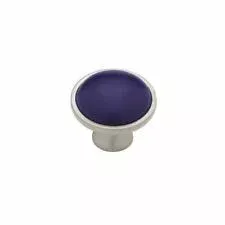 (25-Pack) 1-3/8" Betsy Fields Knob Brushed Pewter with Blue Ceramic Insert