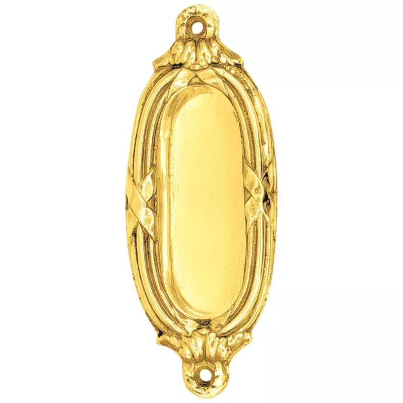 4 1/3 Inch Solid Brass Ribbon & Reed Door Pull
