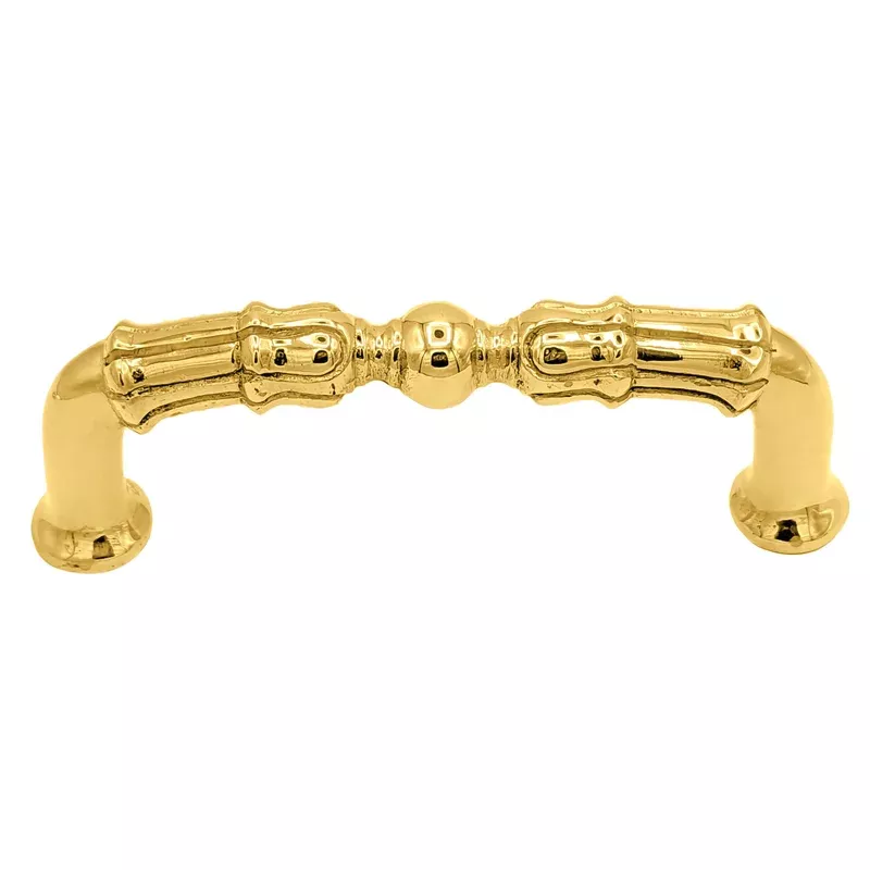 5 Inch Overall (4 1/3 Inch c-c) Solid Brass Victorian Style Pull