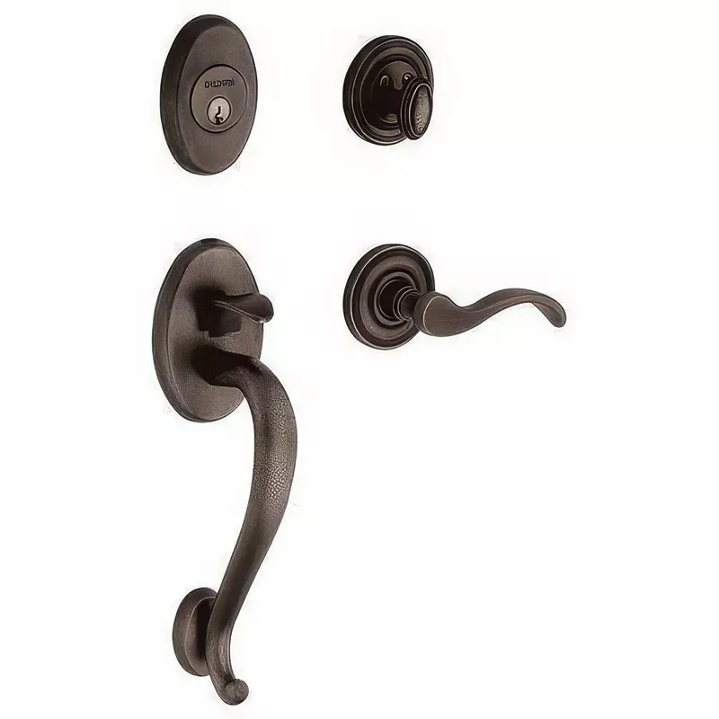 Baldwin 85315.LFD Left Hand Logan Dummy Double Cylinder Handleset