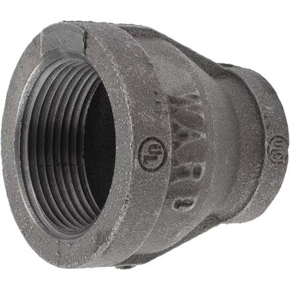 Black Reducing Coupling: 1-1/4 x 3/4", Threaded