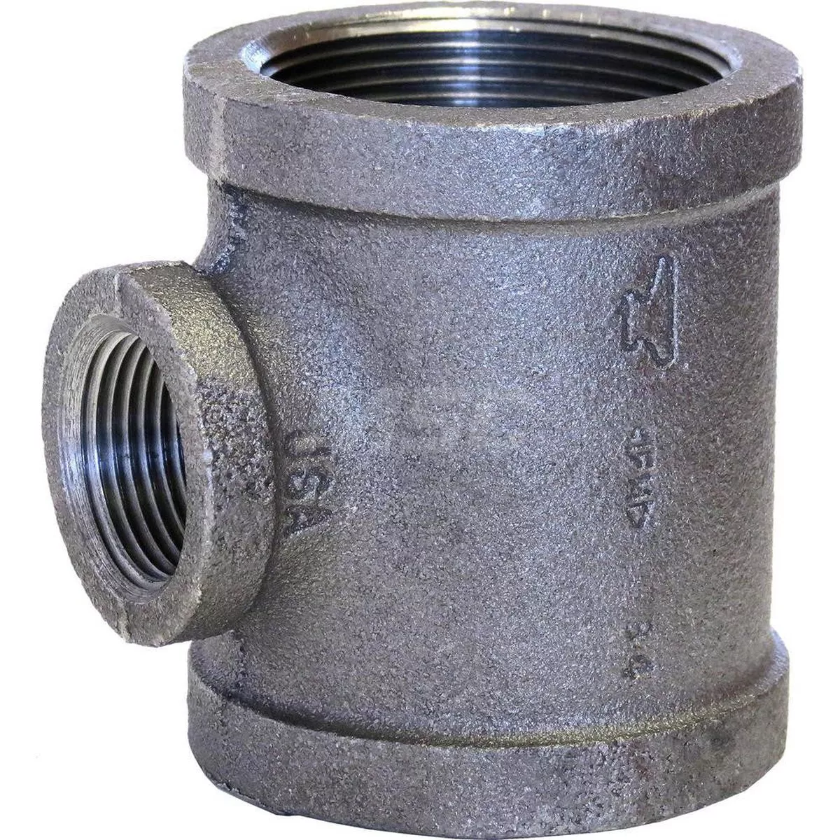 Black Tee: 4 x 4 x 2-1/2", 150 psi, Thread x Thread