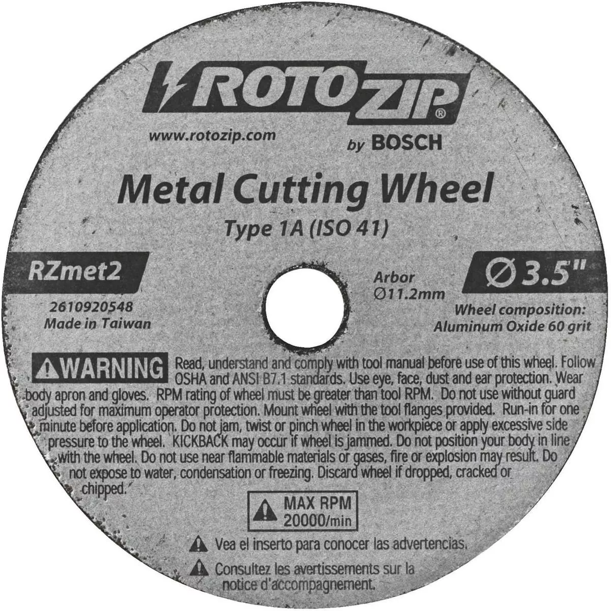 Bosch - Zipwheel Pour Metal (2) ||RZMET2