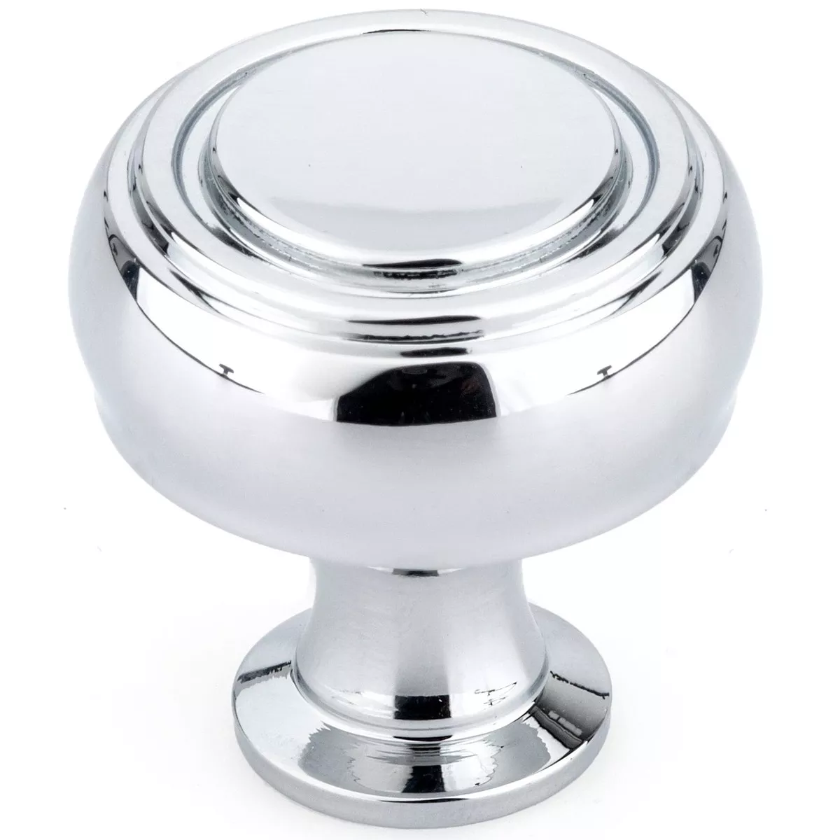 Contemporary Knob, 1-5/16" D, Chrome