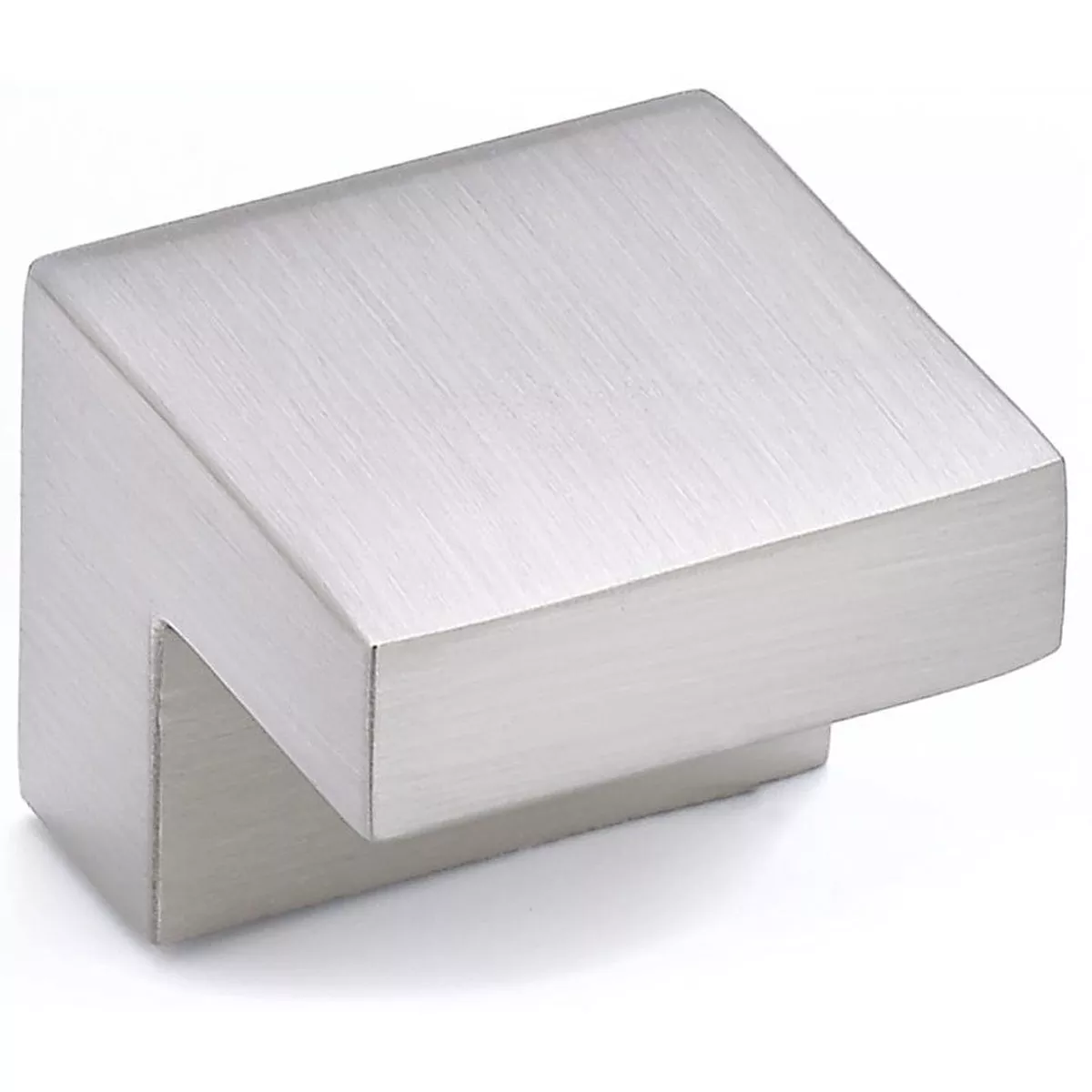 Contemporary Knob, 31/32" x 31/32", Brushed Nickel