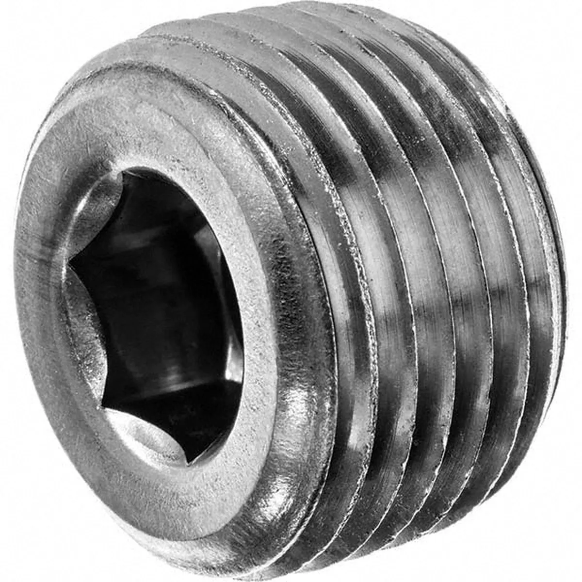 Galvanized Steel Pipe Hex Socket Plug: 1/4" Fitting