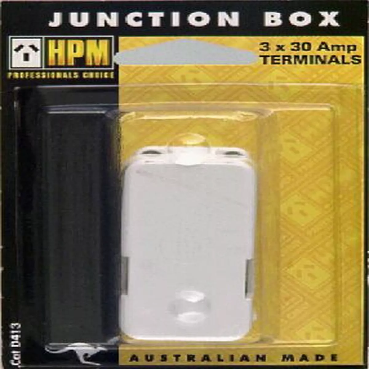 JUNCTION BOX MINI 3 X 30 AMP TERMINALS WHITE BAGGED CD413