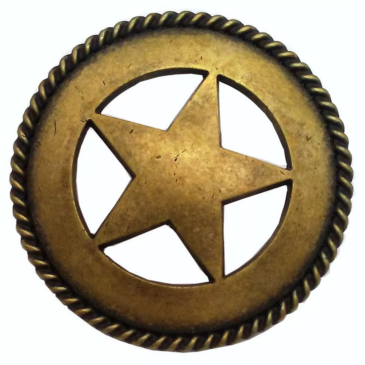 Large Star with Rope Pull, Brass Oxide
