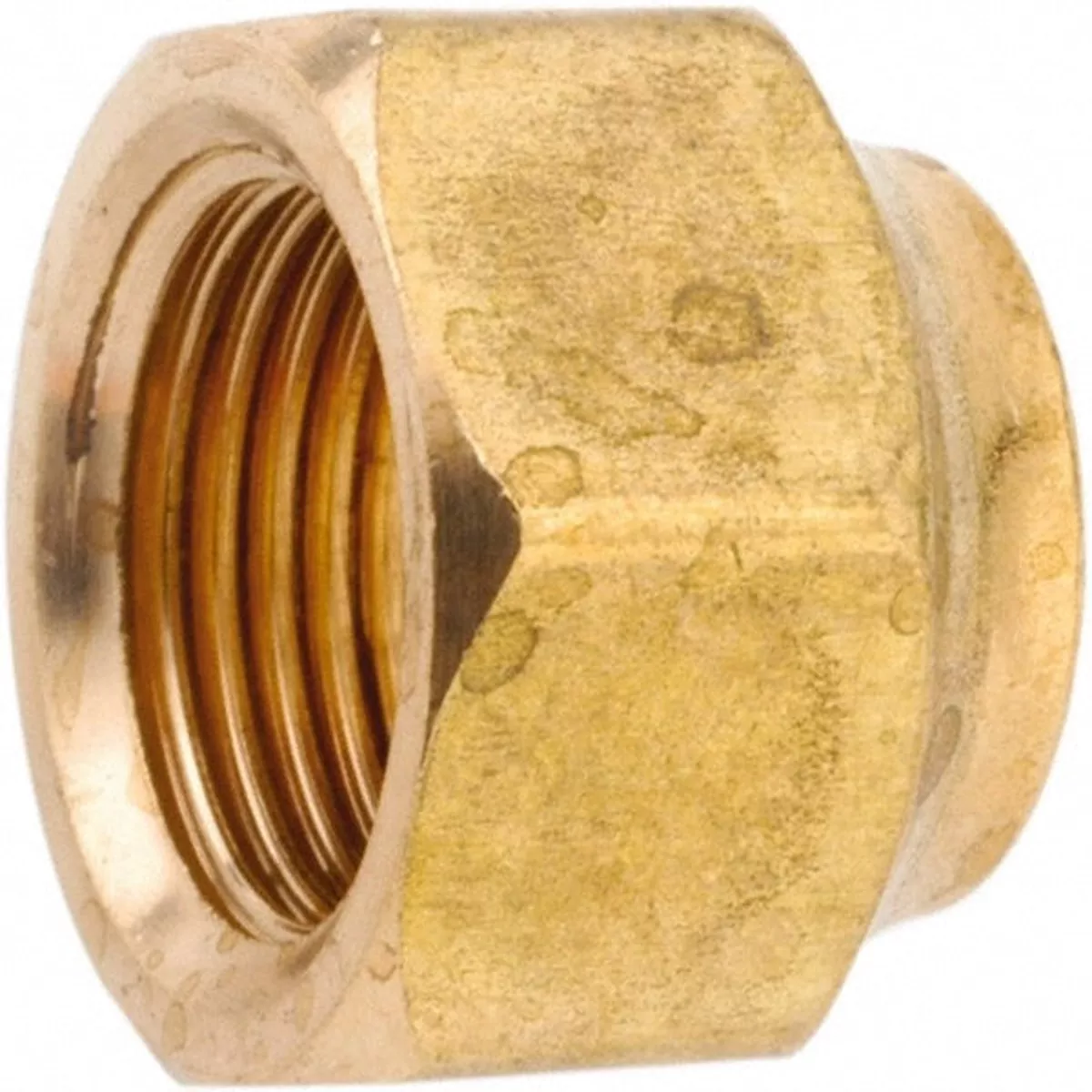 Lead-Free Brass Flared Tube Nut: 1/4" OD, 45 deg Flared Angle