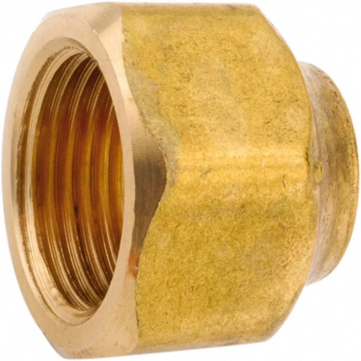 Lead-Free Brass Flared Tube Nut: 5/8 x 1/2" OD, 45 deg Flared Angle