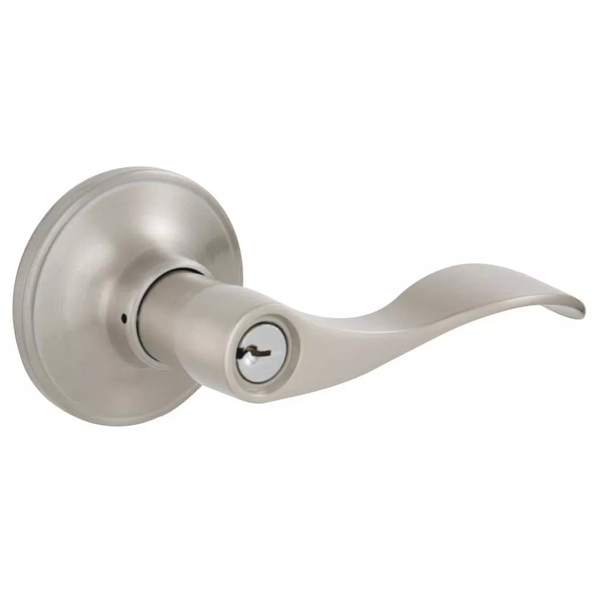 Millstreet Satin Nickel Keyed Entry Door Lever by Schlage