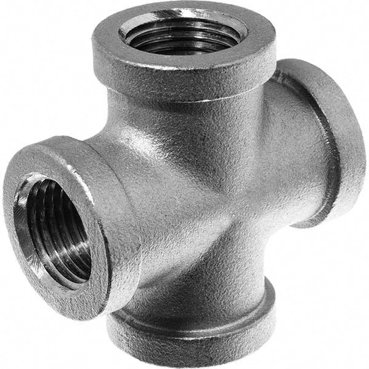Pipe Cross: 3/8", 316 Stainless Steel