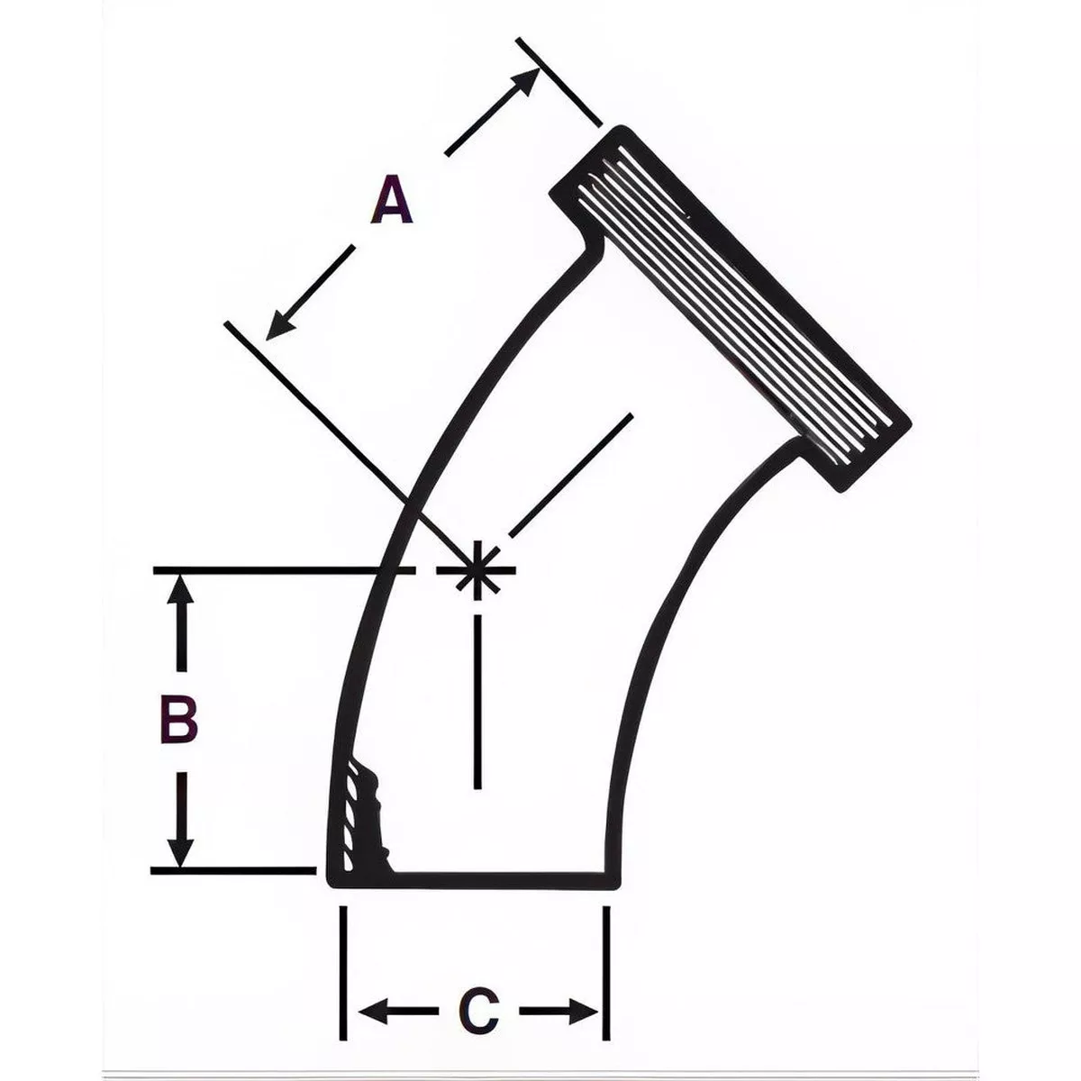 Sanitary Stainless Steel Pipe 45 Elbow, 3", Welded Connection