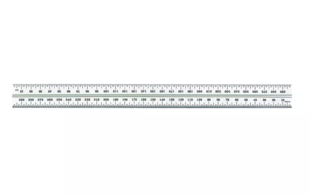 Starrett 12" Blade for Combo Square - 1/2 mm & mm Grads