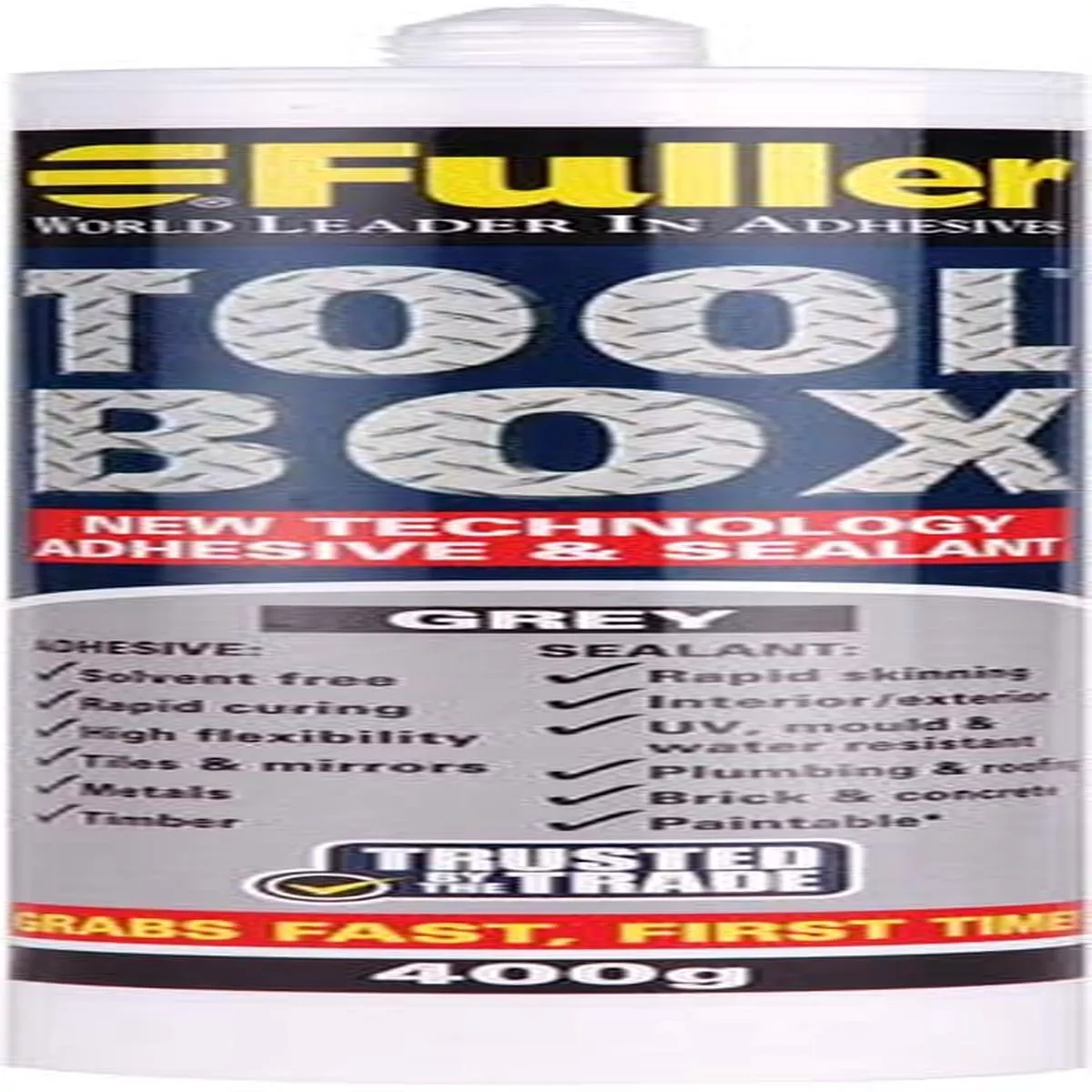 TOOL BOX ADHESIVE SEALANT GREY 400G FULLER